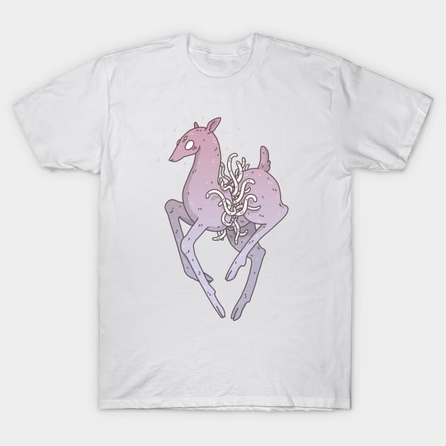 Purple deer T-Shirt by odsanyu